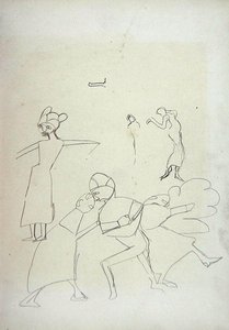 Study of Figures, for the Cave of the Golden Calf by Spencer Frederick Gore